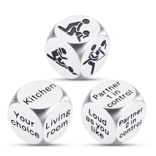Load image into Gallery viewer, 3 Pc Anniversary Birthday Gifts for Him Her Christmas Gifts for Husband Couple Date Night Dice Gift Couple Gifts for Boyfriend Girlfriend 1 Year Anniversary for Wife Weeding Christmas Valentines Gifts