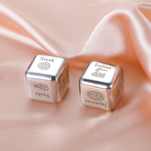 Load image into Gallery viewer, 2Pc Food Decision Dice Funny Gifts for Boyfriend Girlfriend Anniversary for Him Her Birthday Valentines Day Gifts for Husband Wife Christmas Stocking Stuffers for Women Men Weeding Gifts for Friends