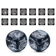 Load image into Gallery viewer, 2Pcs Valentines Day Gifts for Husband Wife Food Decider Funny Anniversary Christmas Gifts for Him Her Food Decision Dice Birthday Gag Gifts for Women Stocking Stuffers Gifts for Husband Wife Weeding