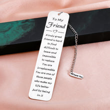 Load image into Gallery viewer, Friendship Gifts for Women Friends Chsirtmas Bookmark Gifts for Best Friend Bestie Gifts for Women Sentimental Gifts for Friends Birthday Graduation Long Distance Friendship Gifts for Female Friend