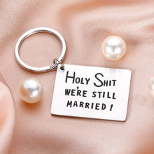 Load image into Gallery viewer, Anniversary Gifts Keychain for Him Husband Wife Valentines Day Wedding Christmas Birthday Gifts 5th 10th Anniversary Keychain for Couples Her Women Funny Gag Gifts for Him Men Hubby Wifey