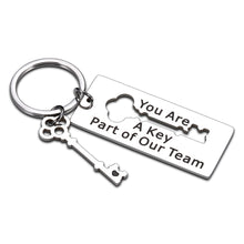 Load image into Gallery viewer, Thank You Gifts for Coworkers Team Gifts for Employee Appreciation Manger Boss Farewell Leaving Going Away Birthday Gifts Keychain for Staff Coach You Are A Key Part of Our Team for Teacher Retirement