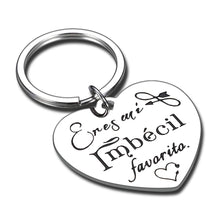 Load image into Gallery viewer, Valentines Day Gifts You’re My Favorite Keychain Husband Gifts for Boyfriend from Wife Girlfriend Wedding Birthday -Anniversary for Wife Her Him Wifey Hubby Eres Mi Imbécil Favorito.