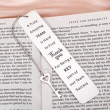 Load image into Gallery viewer, Coworker Team Gifts for Men Women Boss Employee Appreciation Gifts Bookmark for Office Colleagues Leader Thank You Retirement Gifts for Nurse Teacher Coach Farewell Going Away Birthday Teamwork Gifts