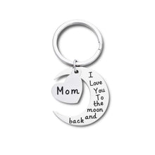 Load image into Gallery viewer, Mothers Day Mom Keychain Gift for Mum Mom Her From Daughter And Son Husband - I Love You To The Moon And Back Personalised Keyring Fathers Day Birthday