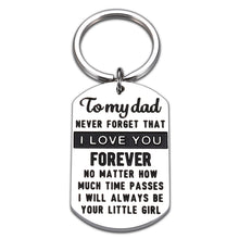 Load image into Gallery viewer, Dad Christmas Gifts I Love You Dad Keychain from Daughter Christmas Father’s Day Gifts for Daddy Stepdad Father Bonus Dad Husband Birthday Valentine Wedding Gift To My Dad for Father of the Bride Papa