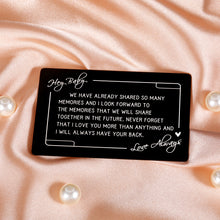 Load image into Gallery viewer, Romantic Wallet Card for Boyfriend Husband Anniversary Christmas Gifts for Hubby Fiance Him from Wife Girlfriend I Love You Gifts for Couple Valentine Birthday Wedding Engagement Gifts for Men Groom