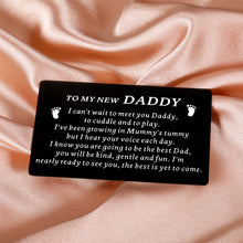Load image into Gallery viewer, New Daddy Gifts for Men Him New Dad Wallet Card Insert for First Time Dad to be Fathers Day Christmas Pregnancy Baby Announcement Expecting Dad Gifts for Parents Soon to Be Dad Husband Valentines Gift