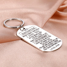 Load image into Gallery viewer, Daughter Keychain from Mom Inspirational Gifts for Teen Girls Women Daughter I Love You Keyring Tags for Birthday Christmas Graduation Gifts Back to School New Beginning Sweet 16 Gifts for Girls Her