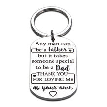 Load image into Gallery viewer, Dad Gifts from Daughter Son Fathers Day Gifts for Stepdad from Kids Thank You Gifts Keychain for Daddy Stepfather Bonus Dad Christmas Birthday Valentines Anniversary Thanksgiving Presents for Men Papa
