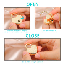 Load image into Gallery viewer, Heart Lock Gifts for Boyfriend Girlfriend Love Lock Keepsake for Couple Valentines Anniversary Engraved Heart Padlock Gifts for Husband Hubby Wife Fiance Romantic Gifts for Wedding Engagement Birthday