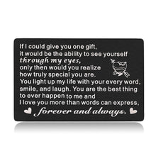 Load image into Gallery viewer, Anniversary Wedding Gifts for Husband Boyfriend Romantic Wallet Card Insert for Him Her Birthday Valentines Engagement I Love You Gifts for Couples Groom Fiance Bride Wife Mini Love Note for Christmas