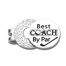 Load image into Gallery viewer, Best Coach Golf Ball Marker Gifts for Coach Retirement Christmas Thank You Gifts for Men Golfer Sports Team Appreciation Gifts for Coach Golf Lover Coworker Friend Birthday Golf Gift Magnetic Hat Clip