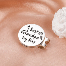 Load image into Gallery viewer, Grandpa Dad Gifts for Fathers Day from Granddaughter Grandson Best Grandpa by Par Golf Ball Marker Grandad Grandfather Golf Lovers Golfer Birthday Retirement Christmas Magnetic Hat Clip Golfing Gift