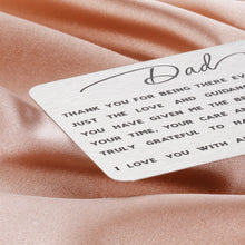 Load image into Gallery viewer, Dad Christmas Wallet Card Gifts for Fathers Day Giftss from Daughter Son Kids I Love You Dad Gift for Stepdad Husband Bonus Dad Thank You Dad Father of the Bride Present for Birthday Valentine Wedding