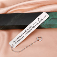 Load image into Gallery viewer, Employee Appreciation Bookmark for Office Colleague Friend Boss Thank You Gifts for Women Men Team Leader Coworker Leaving Farewell Going Away Keepsake Retirement Christmas Birthday Gift Women Teacher