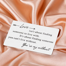 Load image into Gallery viewer, Anniversary Wallet Card Gifts for Husband Boyfriend Valentines Christmas Gifts for Him Her Romantic Couple Gifts for Hubby Wifey Girlfriend Wedding Engagement Mini Love Note for Fiance Groom Birthday
