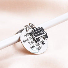 Load image into Gallery viewer, Funny Gift Keychain for Dog Lover Women Men Dog Jp Mom Dad Life Keychain All I Need is My Dog and My Jp Dog Jp Wave Paw Print Keyring