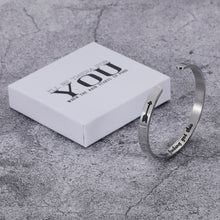 Load image into Gallery viewer, I'll Be There for You When The Rain Starts to Pour Birthday Graduation Gift for Her Inspirational Cuff Bangle for Women Her