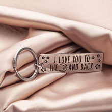 Load image into Gallery viewer, Inspirational Gift Keychain- I Love You to The Back- Couple Keychain Gifts for Girlfriend Boyfriend Women Friends Wife Him Her Husband Birthday