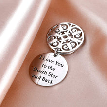 Load image into Gallery viewer, Boyfriend Girlfriend Birthday Gift Star Wars Keychain Merchandise for Him Her Funny Couple Keychain for Wife Husband Wedding Women Men Boys Girls I Love You to The Death Star & Back Valentine Day