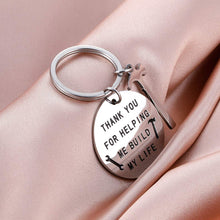 Load image into Gallery viewer, Gift for Dad Papa from Daughter Son Kids Thank You for Helping Me Building My Life Hammer Charms for Teacher Grandpa Thanksgiving Christmas Father's Day