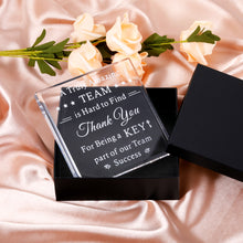 Load image into Gallery viewer, Team Gifts Employee Appreciation Gifts Acrylic Office Keepsake for Boss Leader Coworker Leaving Christmas Thank You Gifts Nurses Teacher Retirement Farewell Going Away Birthday Paperweight Desk Sign