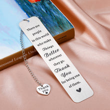 Load image into Gallery viewer, Boss Day Thank You Gifts Bookmark for Women Men Employee Appreciation Gifts for Coworker Boss Leaving Retirement Gift for Teacher Nurse Leader Farewell Going Away Christmas Inspirational Birthday Gift