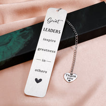 Load image into Gallery viewer, Leader Employee Appreciation Gifts Bookmark for Female Male Boss Day Thank You Gifts for Mentor Manager Supervisor Boss Lady Gift for Coworker Farewell Retirement Promotion New Job Birthday Book Lover