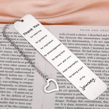 Load image into Gallery viewer, Thank You Mentor Employee Appreciation Bookmark Gifts for Supervisor Leader Boss Coworker Leaving Gifts for Manager Teacher Retirement Going Away Bosses Day Birthday Office Christmas Book Lovers Gifts