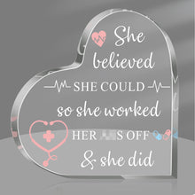 Load image into Gallery viewer, Acrylic Nurse Gifts for Women Nurse Appreciation Gifts for RN Nurse Practitioner Nursing School Student Graduation Christmas Office Gifts for Nurse Week Nurses Day Paperweight Decor for Medical Doctor
