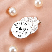 Load image into Gallery viewer, Golf Ball Marker Dad Gifts for Birthday Christmas from Daughter Son Funny Golf Gifts for Men Golfing Gifts for New Dad Stepdad Golf Lover Father’s Day Valentines Gifts Golfer Husband Magnetic Hat Clip