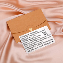 Load image into Gallery viewer, Boyfriend Husband Anniversary Wallet Card Insert for Him Her I Love You Gifts for Couple Hubby Fiance Birthday Valentine from Wife Girlfriend Romantic Engagement Wedding Card for Men Christmas Present