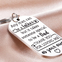 Load image into Gallery viewer, Dad Gifts from Daughter Son Fathers Day Gifts for Stepdad from Kids Thank You Gifts Keychain for Daddy Stepfather Bonus Dad Christmas Birthday Valentines Anniversary Thanksgiving Presents for Men Papa