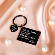 Load image into Gallery viewer, Coach Appreciation Gifts for Men Women Soccer Football Basketball Coach Thank You Gift Keychain for Baseball Hockey Softball Swimming Sports Team Cheer Coach Gift for Celebration Retirement Birthday