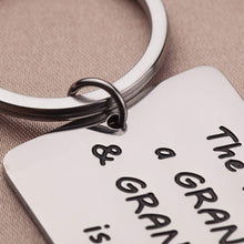 Load image into Gallery viewer, Grandpa Granddaughter Gifts Key Chain Love Quotes from Grandkids- Inspirational Funny Gift for Grandfather Papa Men - Christmas Gift Birthday Fathers Day -Hand Stamped Key Ring