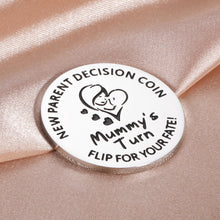 Load image into Gallery viewer, New Parents Decision Coin for Mummy Daddy Funny New Baby Gifts for New Mom Dad Pregnancy Gifts for First Time Moms Women Wife Birthday Mothers Day Gifts Dad to be Gift for Men Fathers Day Double-Sided