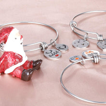 Load image into Gallery viewer, 3Pcs Mothers Day Birthday Wedding Gift Bracelet Bangles Charms for Wife Teen Girls Women Kids Mom Daughter Wife Grandma Jewelry Present Silver Crystal Pendants Christmas Valentine's Day