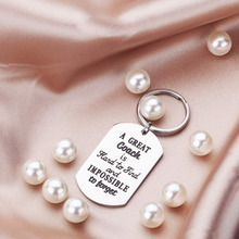 Load image into Gallery viewer, Coach Keychain Sports Gifts for Men Woman Boys Football Basketball Baseball Swimming Soccer a Great Coach is Hard to Find and Impossible to Forget Birthday Match Cheer Key Ring
