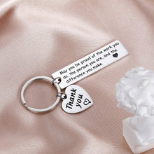 Load image into Gallery viewer, Appreciation Gift Coworkers Keychain Thank You Make a Difference Gift for Volunteer Coach Appreciation Mentor,Employee Gift Social Worker Jewelry, The Difference You Make