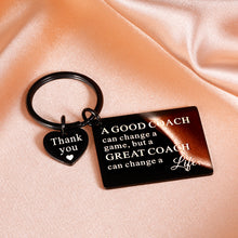 Load image into Gallery viewer, Coach Appreciation Gifts for Men Women Soccer Football Basketball Coach Thank You Gift Keychain for Baseball Hockey Softball Swimming Sports Team Cheer Coach Gift for Celebration Retirement Birthday