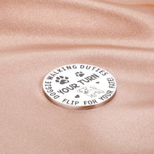 Load image into Gallery viewer, Doggie Walking Duties Decision Coin for Women Men Funny Gifts for Dog Lover Pet Owner Dog Decision Maker Gifts for Husband Boyfriend Family Dog Adoption Day Birthday Gift for Home Mom Dad Double-Sided