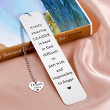 Load image into Gallery viewer, Farewell Gifts for Coworkers Manager Boss Day Gifts Bookmark for Women Men Great Leaders Thank You Boss Gifts for Supervisor New Job Goodbye Promotion Mentor Coach Boss Lady Retirement Holiday Gift