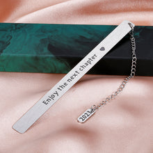 Load image into Gallery viewer, Enjoy The Next Chapter Bookmark for Book Lover 2023 Graduation Gifts for Him Her College High School Boys Girls Birthday Retirement Gifts for Women Christmas Coworker Farewell Promotion Wedding Gifts