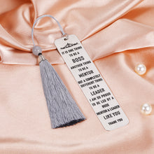 Load image into Gallery viewer, Bosses Day Gifts Bookmark for Boss Leader Mentor Thank You Gifts for Lady Boss Male Supervisor Boss Appreciation Gifts for Office Manger Coworkers Retirement Farewell Goodbye Birthday Christmas Gifts