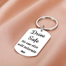 Load image into Gallery viewer, Drive Safe Keychain Gifts for Boyfriend Christmas Valentines Gifts for Him Her Girlfriend Anniversary Husband Gifts from Wife Fiance Birthday Cute Couple Love Gifts Son New Driver Stocking Stuffers