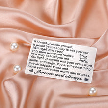 Load image into Gallery viewer, Boyfriend Husband Anniversary Wallet Card Insert for Him Her I Love You Gifts for Couple Hubby Fiance Birthday Valentine from Wife Girlfriend Romantic Engagement Wedding Card for Men Christmas Present