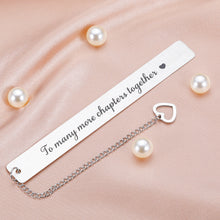 Load image into Gallery viewer, Anniversary Gifts for Him Her Valentines Gifts for Boyfriend Girlfriend Romantic Wedding Engagement Gifts for Husband Wife Bride Groom Birthday Sweetest Day Bookmark Love Gifts for Fiance Book Lovers