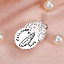 Load image into Gallery viewer, Golf Ball Marker Golf Retirement Gifts for Men Women Funny Golf Gifts for Retiree Coworker Boss Golf Lover Retirement Magnetic Hat Clip Golf Accessory for Office Employee Dad Golfer Birthday Christmas