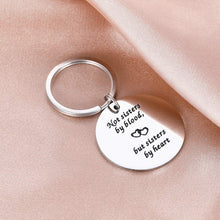 Load image into Gallery viewer, 2PCS Best Friend Christmas Stocking Stuffer Gifts Sister Keychain for Women Girls BFF Gift Not Sisters by Blood But Sisters by Heart Friendship Birthday Graduation Wedding Key Ring